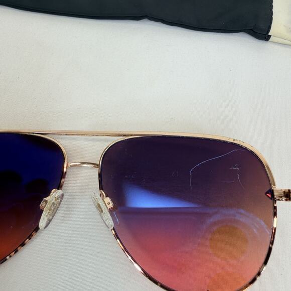 Quay Australia High Key 126 Aviator Sunglasses Brown Lens Cat3 + original case